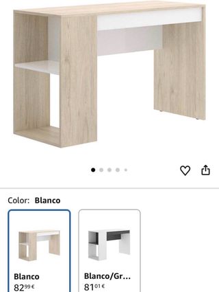 Mesa escritorio con estante y cajón