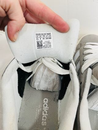 Adidas Campus Unisex Gris y Blanco