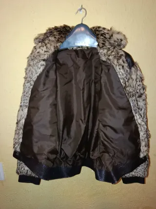 Chaqueta de piel y pelo