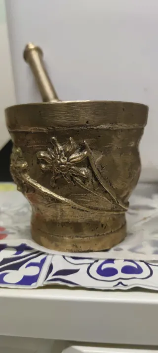 Mortero de Bronce con Mazo - 3.284 kg