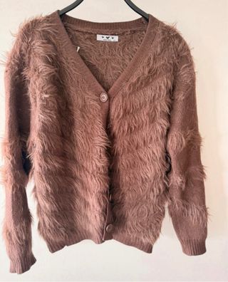 Chaqueta de pelo marrón