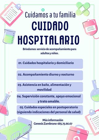 Cuidados hospitalarios y domicilios