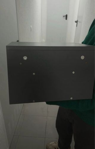 Mesita de noche flotante Westing negra