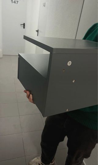 Mesita de noche flotante Westing negra