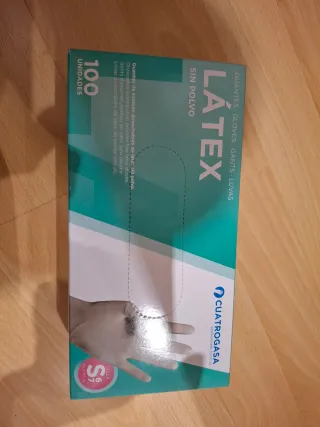 Guantes Látex Desechables Sin Polvo 100 uds Talla
