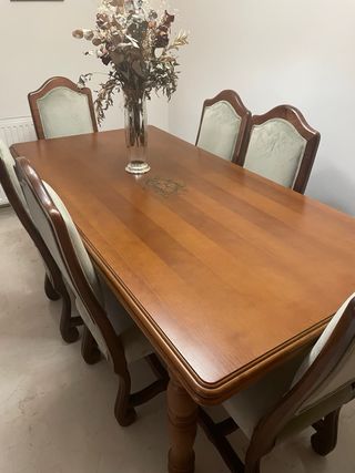 Sillas de comedor madera maciza tapizadas