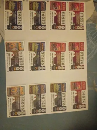Decimos Lotería Nacional Jueves  3e cada uno.