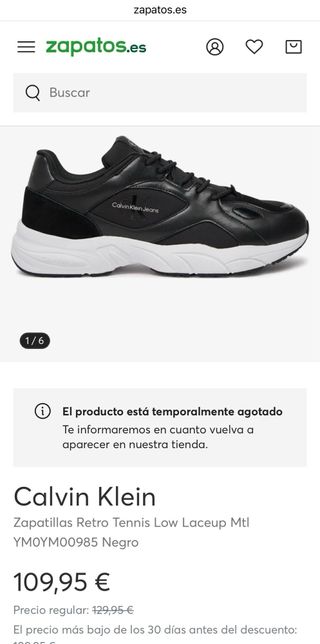 Zapatillas Calvin Klein Negras y Blancas