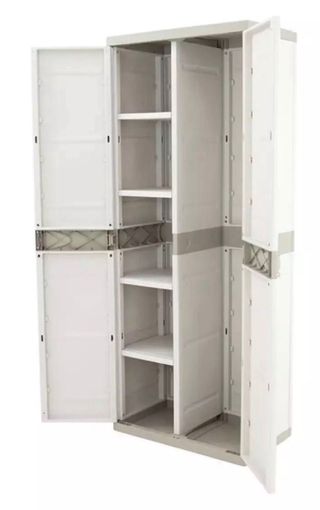 Armario 2 puertas 4 baldas beige