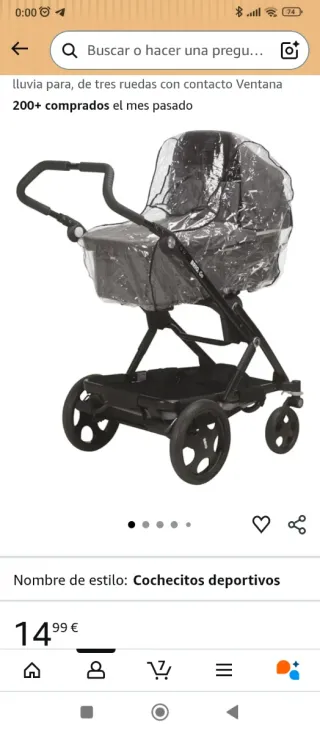 Burbuja/protector lluvia universal capazo