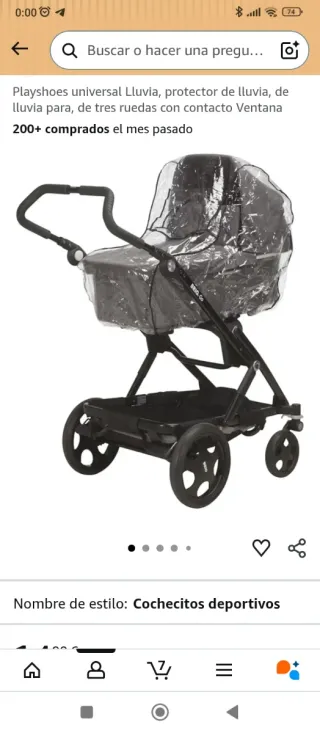 Burbuja/protector lluvia universal capazo