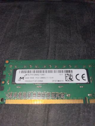 Memoria RAM 4GB DDR3 1600MHz Micron