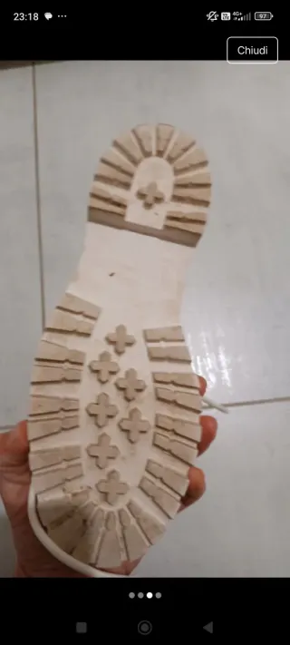 Anfibi bianchi H&M panna