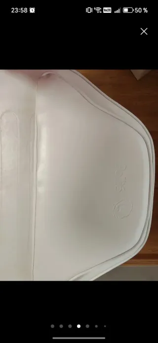 Camilla de estética en blanco-ajustable y completa