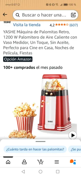 Máquina Palomitas YASHE Roja