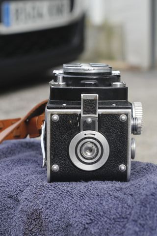 Cámara Rolleiflex Planar 80mm 2.8 Negra