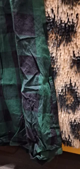 Vestido camisero verde y negro Talla S