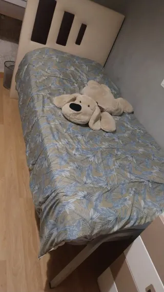 2 Camas individuales 90x180 con colchón y somier