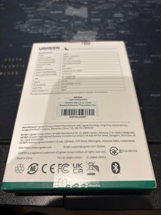 UGREEN Transmissor/Receptor BT Áudio Bluetooth