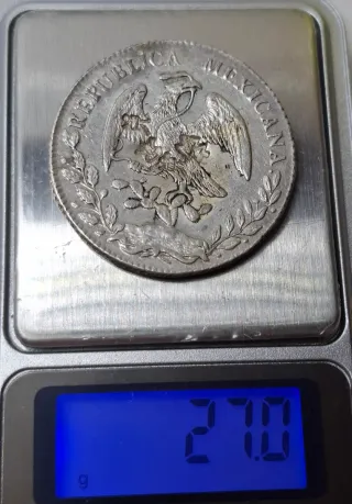 Moneda 8 Reales 1876 México 🇲🇽