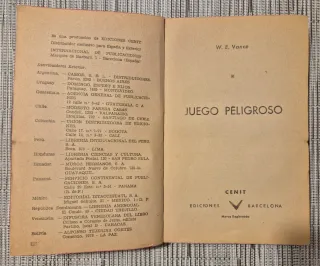 Juego peligroso. William E. Vance. Cenit