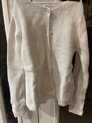 Chaqueta punto blanca 5/6 años