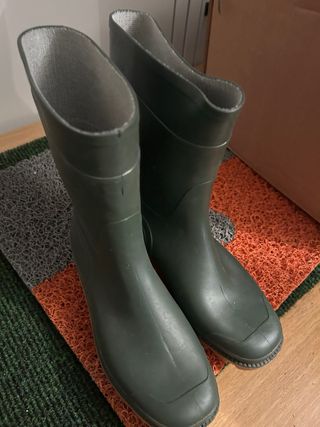 Stivali in gomma verdi mai usati