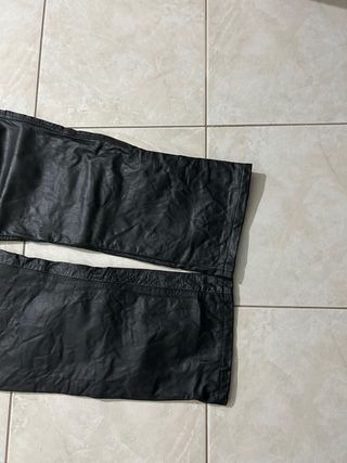 Jeans baggy in 100% pelle vintage streetwear