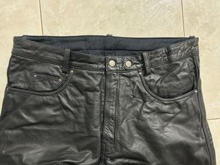 Jeans baggy in 100% pelle vintage streetwear