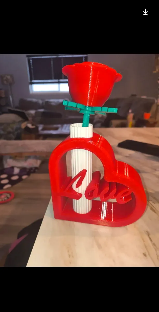 Jarrón Corazón San Valentín Flores