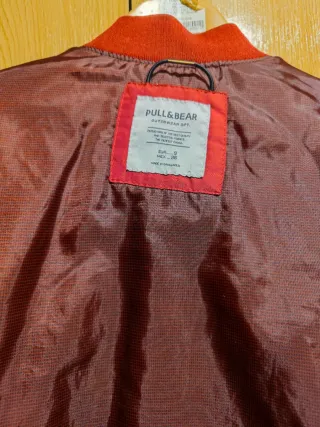 ♥️ Chaqueta Bomber Pull & Bear Roja Talla S