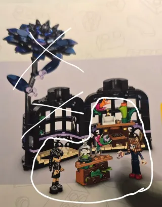 Figuras Miércoles, Marilyn y laboratorio Lego76784