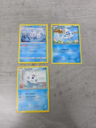 Cartas Pokémon Vanillite, Vanilluxe, Vanillish