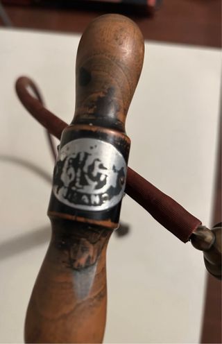 Pompa Bici Epoca Legno Metallo