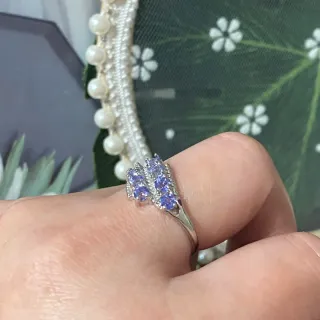 Anillo de Tanzanita natural