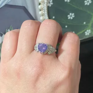 Anillo de acero inoxidable con Amatista natural