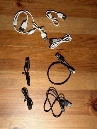 Pack 8 cables Micro USB cortos