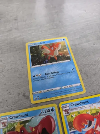 Cartas Pokémon Corgish y Crawdaunt