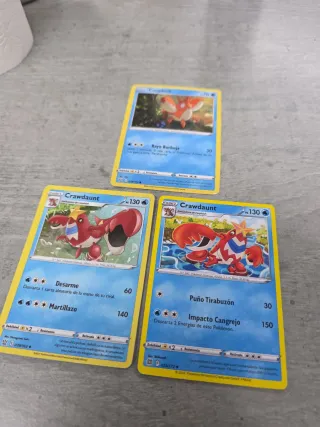 Cartas Pokémon Corgish y Crawdaunt