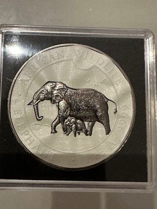 Set 2x1oz Plata 999 Elefante 2022 Black&White