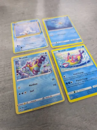 Lote de 4 Cartas Pokémon: Seel y Bruxish