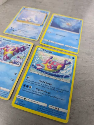 Lote de 4 Cartas Pokémon: Seel y Bruxish