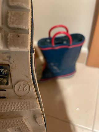 Botas de agua infantiles azul caballero y dragón