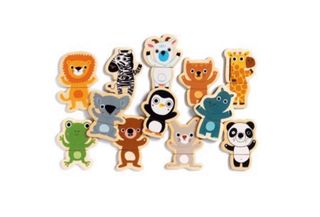 Puzzle magnético de madera