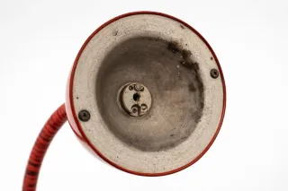 Lámpara escritorio roja retro/vintage Italia 60-70