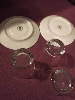 3 Vasos Old Fashioned + 2 Platos