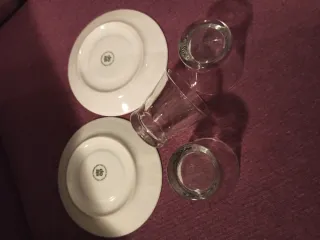 3 Vasos Old Fashioned + 2 Platos