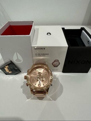 Reloj Nixon 51-30 Chrono Rose Gold
