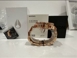 Reloj Nixon 51-30 Chrono Rose Gold