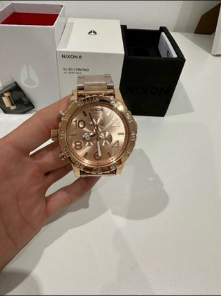Reloj Nixon 51-30 Chrono Rose Gold